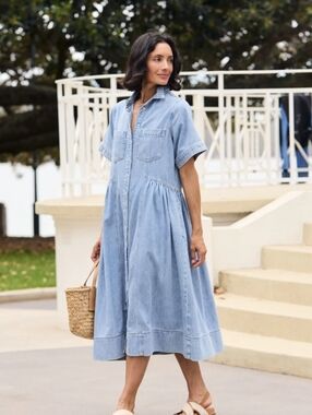 MAYE MONTANA DENIM SHIRTDRESS